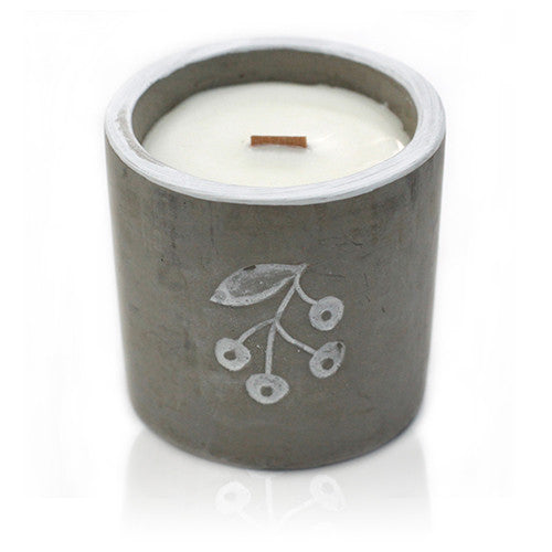 Wooden Wick Candle Med Pot - Berrys - Juniper and Sweet Gin