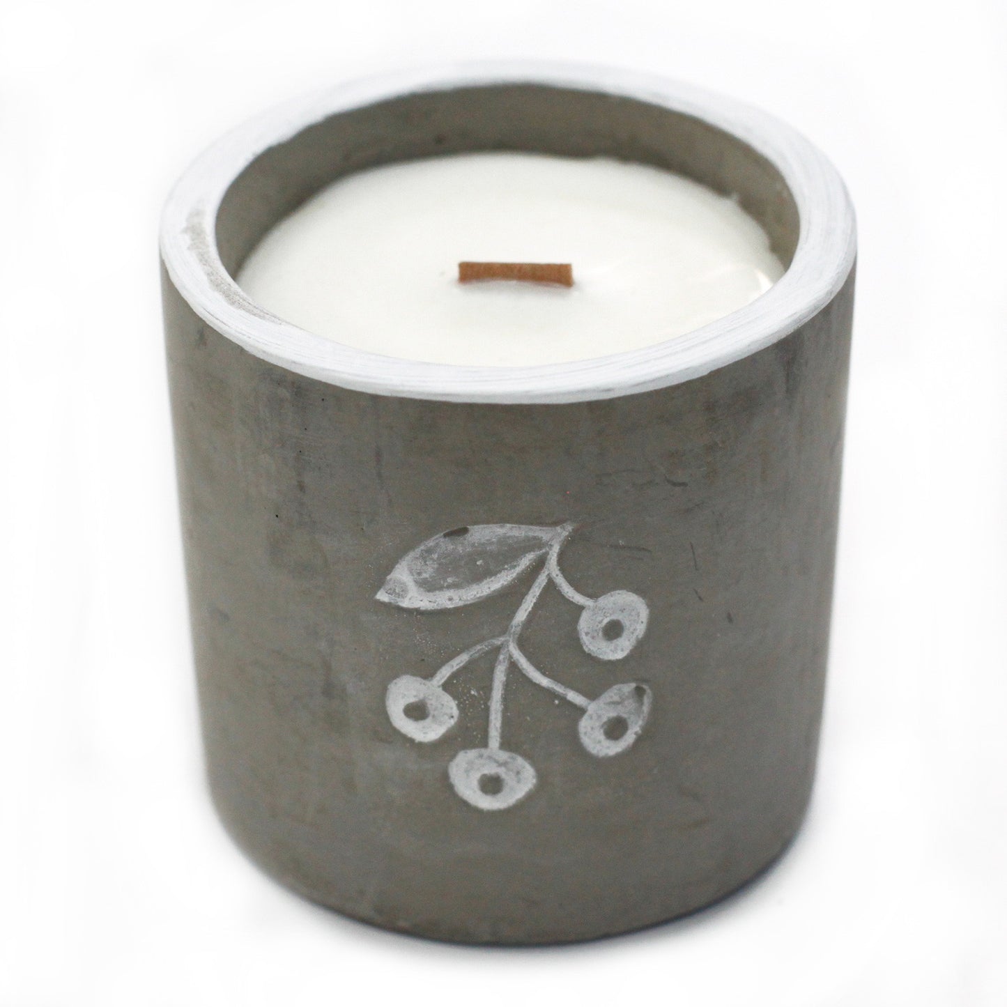 Wooden Wick Candle Med Pot - Berrys - Juniper and Sweet Gin