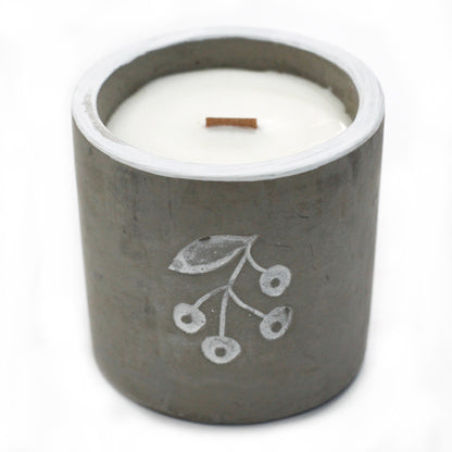 Wooden Wick Candle Med Pot - Berrys - Juniper and Sweet Gin