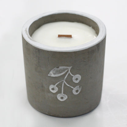 Wooden Wick Candle Med Pot - Berrys - Juniper and Sweet Gin