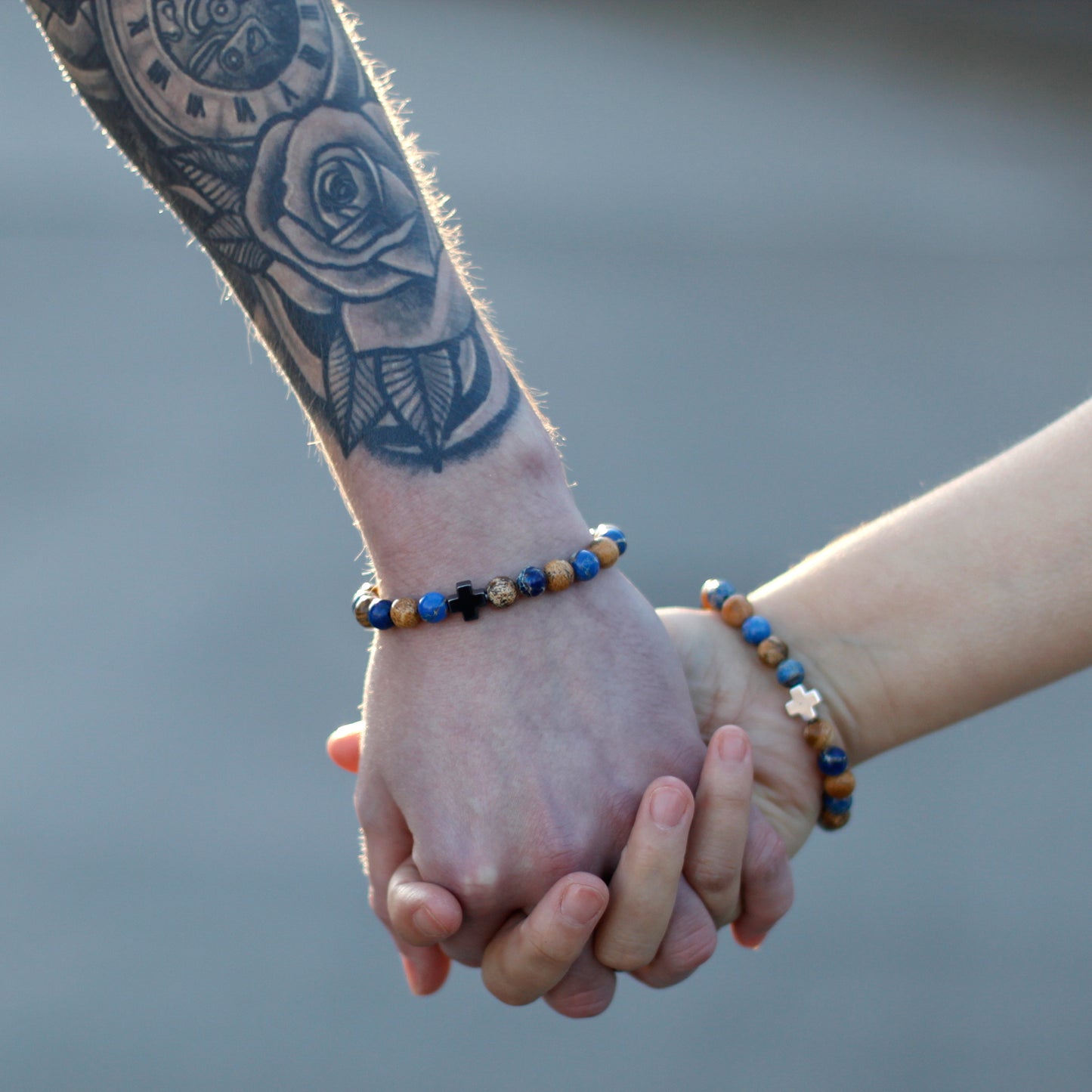 Gemstones Friendship Bracelets - Amethyst & Rose Quartz