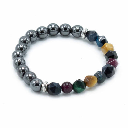 Faceted Gemstone Bracelet - Magnetic Rainbow