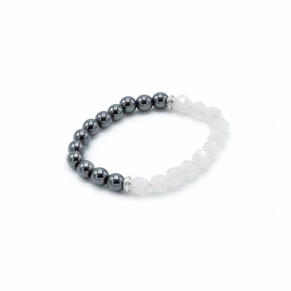 Faceted Gemstone Bracelet - Magnetc Rose Quatz