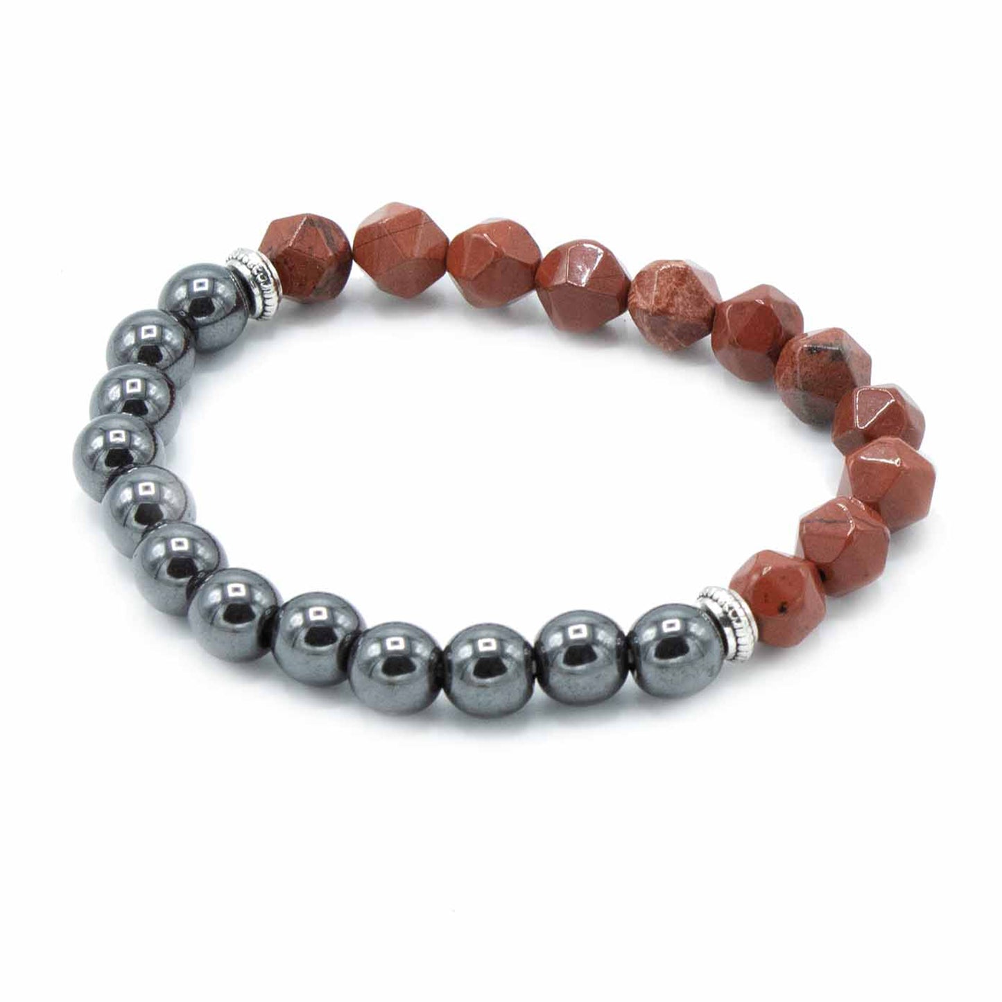 Faceted Gemstone Bracelet - Magnetic Red Jasper