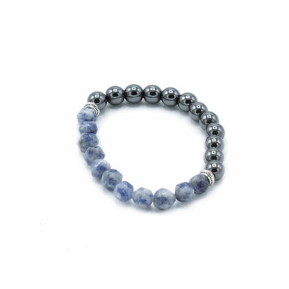 Faceted Gemstone Bracelet - Magnetic Sodalite