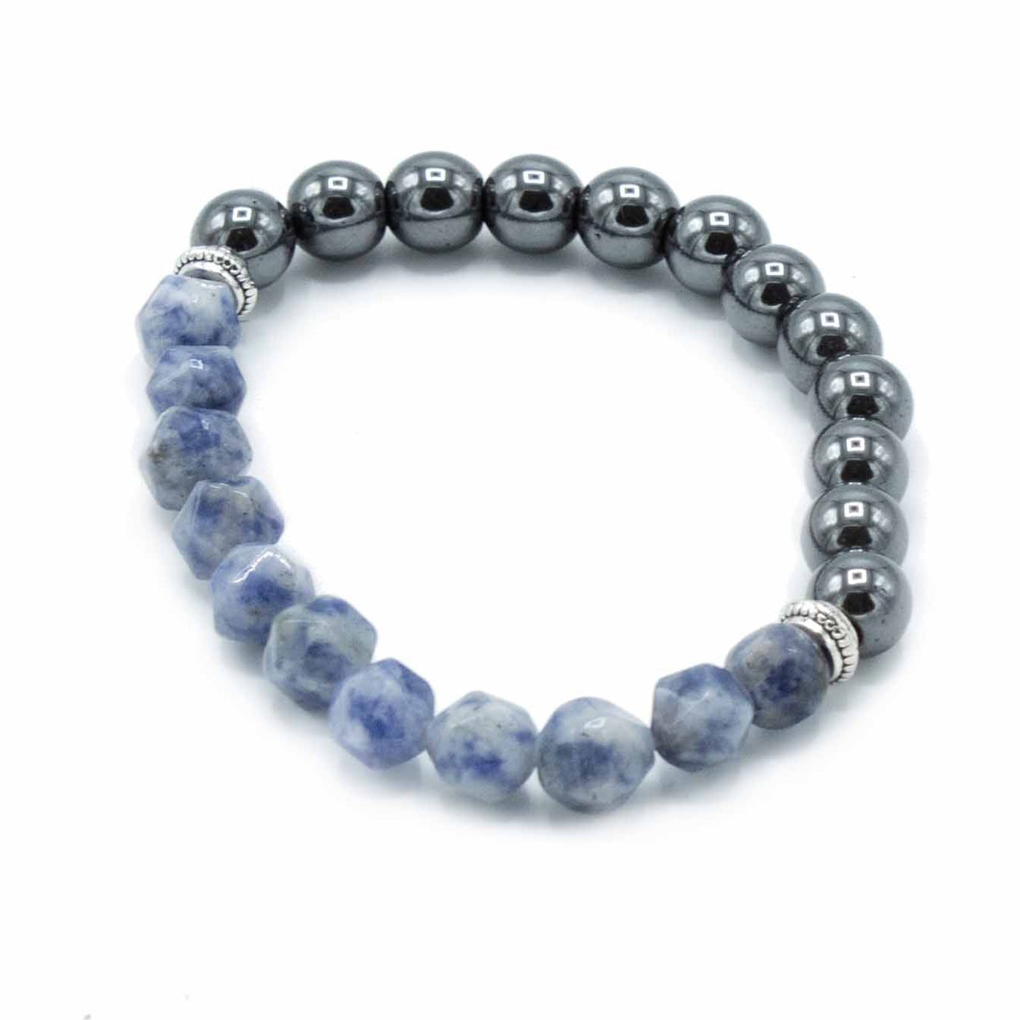 Faceted Gemstone Bracelet - Magnetic Sodalite