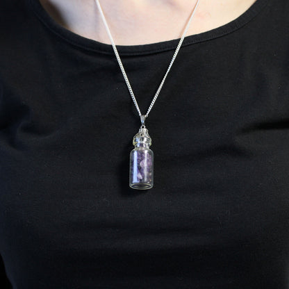 Bottled Gemstones Necklace - Amethyst