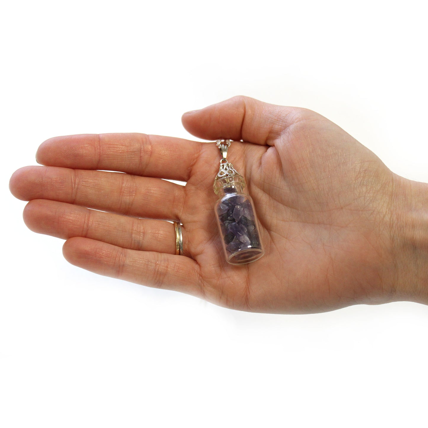 Bottled Gemstones Necklace - Amethyst