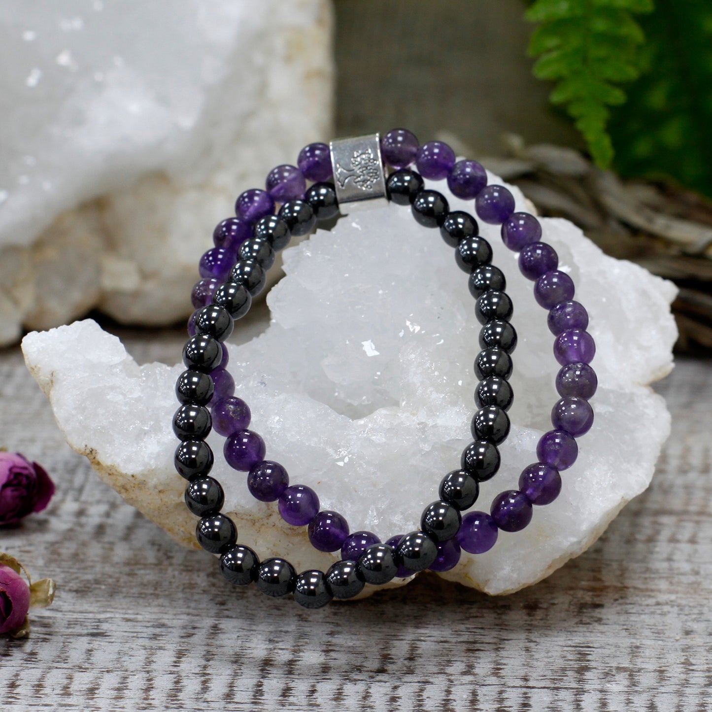 Magnetic Gemstone Bracelet - Amethyst