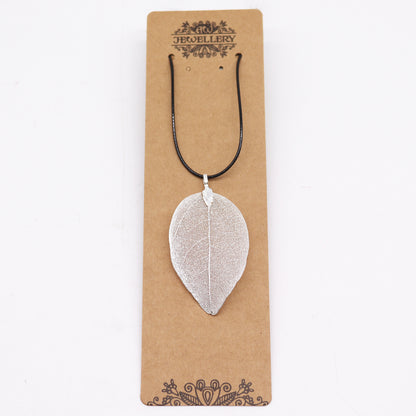 Necklace - Bravery Leaf - Silver