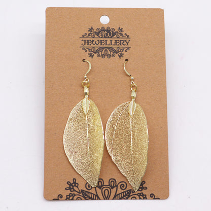 Earrings - Bravery Leaf - Gold