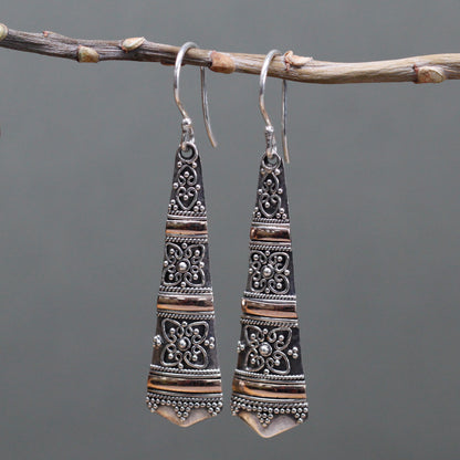 Silver & Gold Earring - Tribal Drops