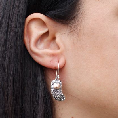 Silver & Gold Earring - Angel Wings