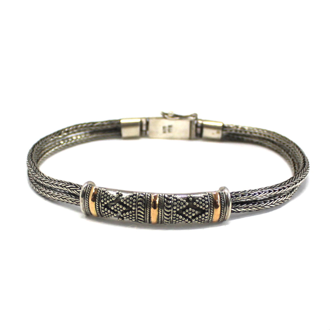 Silver & Gold Bracelet - Unisex Single Chain