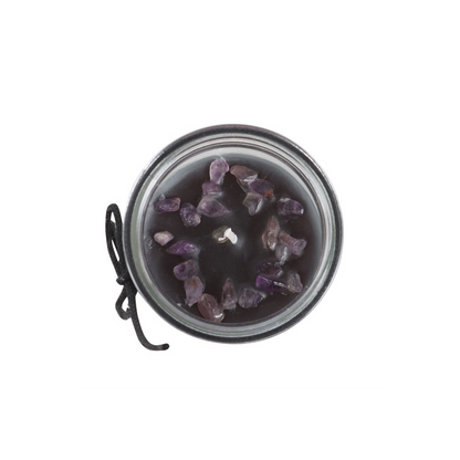 Crystal Witch Jasmine Tube Candle with Amethyst Chips