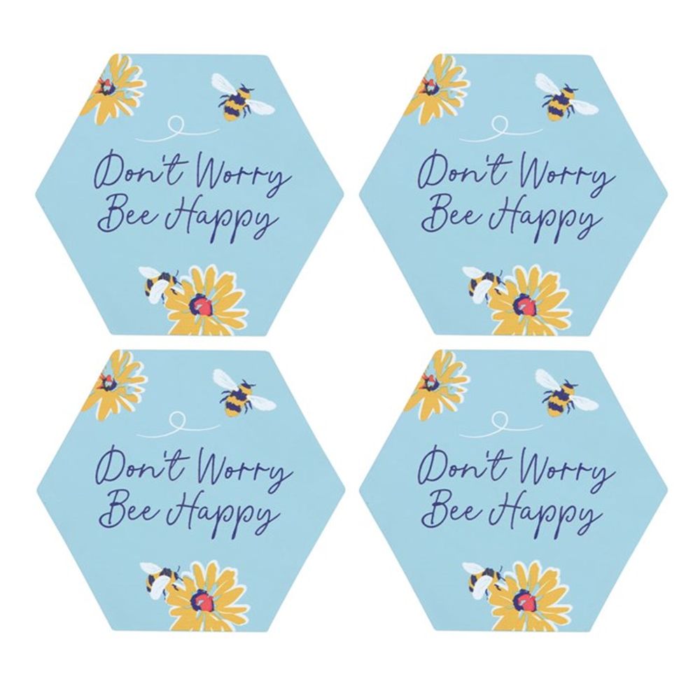 Don't Worry Be Happy Coaster Set