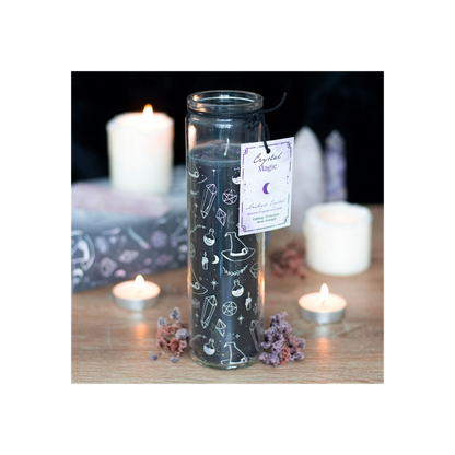 Crystal Witch Jasmine Tube Candle with Amethyst Chips