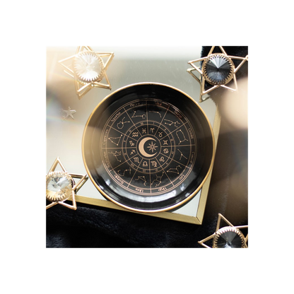 Black Astrology Wheel Trinket Dish