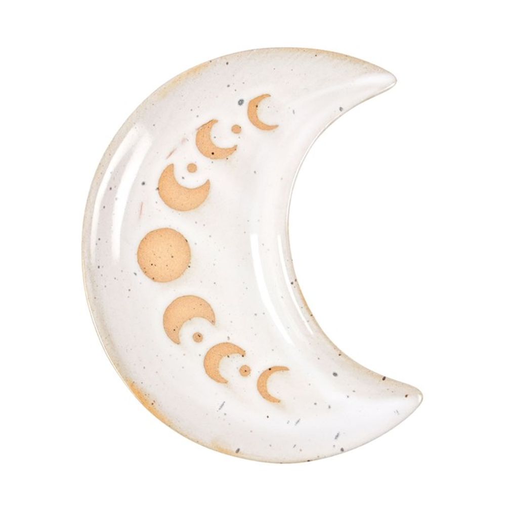 Moon Phase Crescent Ceramic Trinket Tray - 12cm