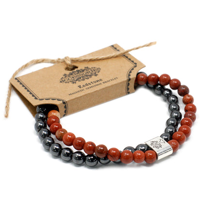 Magnetic Gemstone Bracelet - Redstone