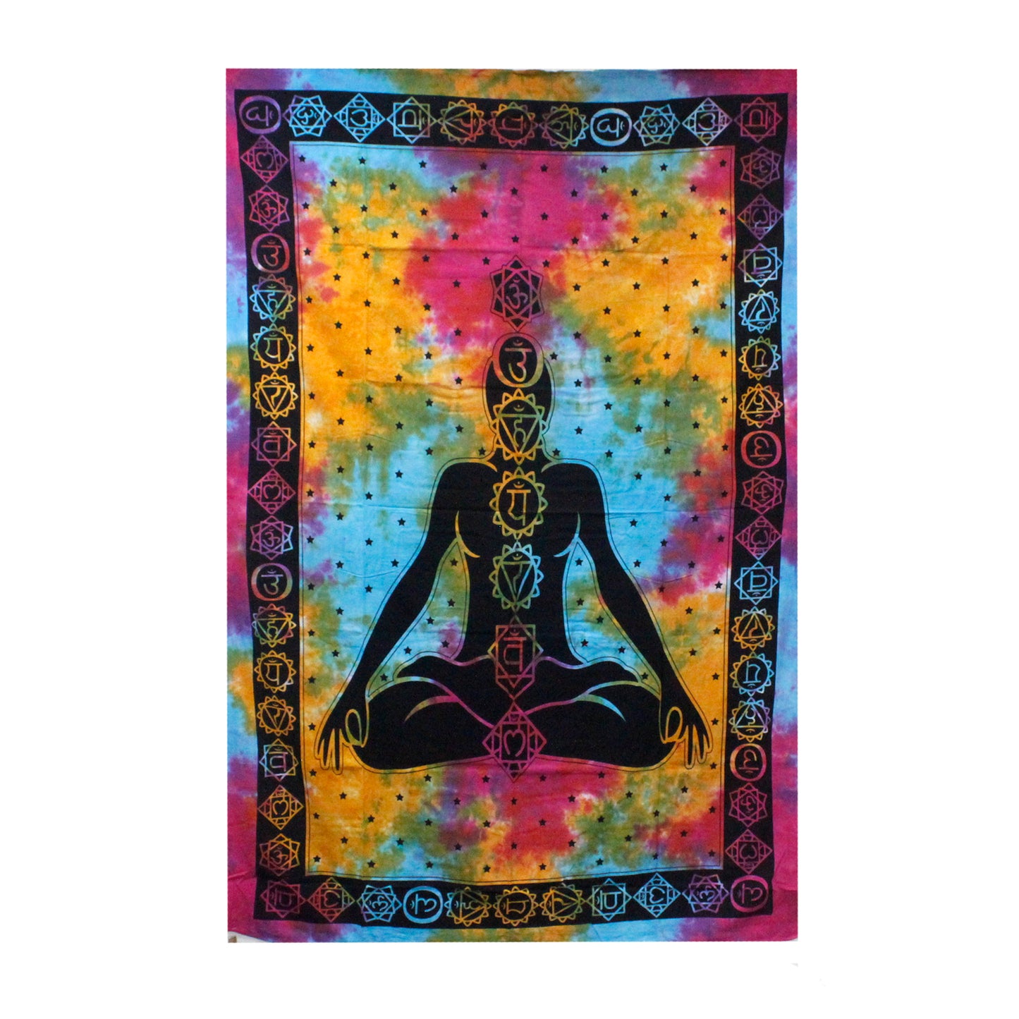 Chakra Buddha Single Cotton Bedspread