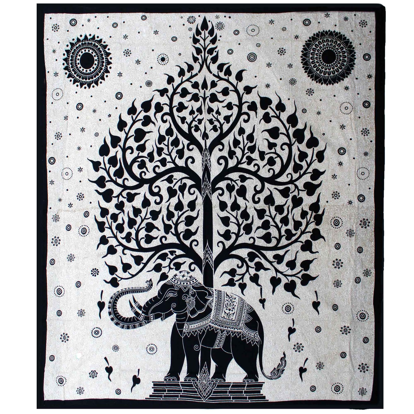 Mono Elephant Tree Cotton Wall Hanging