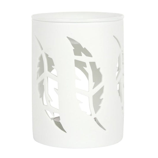 White Feather Cut Out Oil Burner - Home Ambiance - Thesoulmindspirit