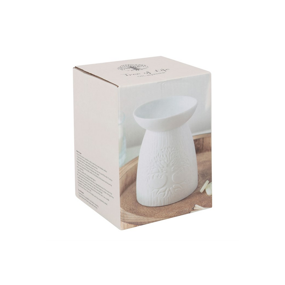 White Ceramic Tree of Life Oil Burner Tranquil - Thesoulmindspirit