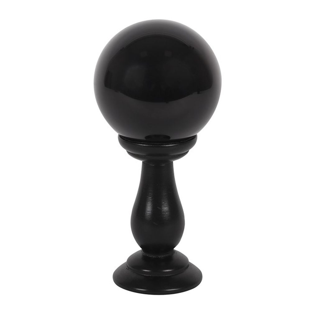 Small Black Crystal Ball on Stand Mystical - Thesoulmindspirit