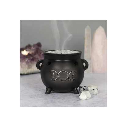 Triple Moon Cauldron Incense Cone Holder - Thesoulmindspirit