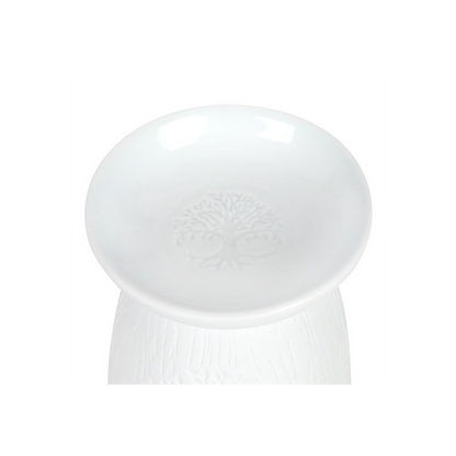 White Ceramic Tree of Life Oil Burner Tranquil - Thesoulmindspirit