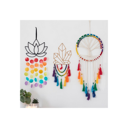 100cm Rainbow Beaded Tree of Life Dreamcatcher | thesoulmindspirit.com