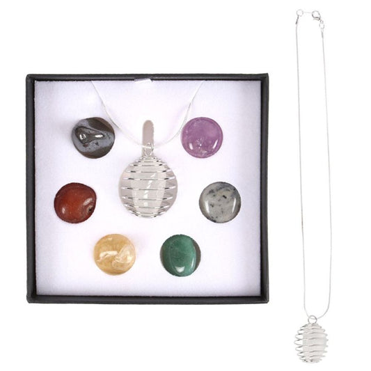 Chakra Crystal Pendant Necklace Kit Inner Balance - Thesoulmindspirit