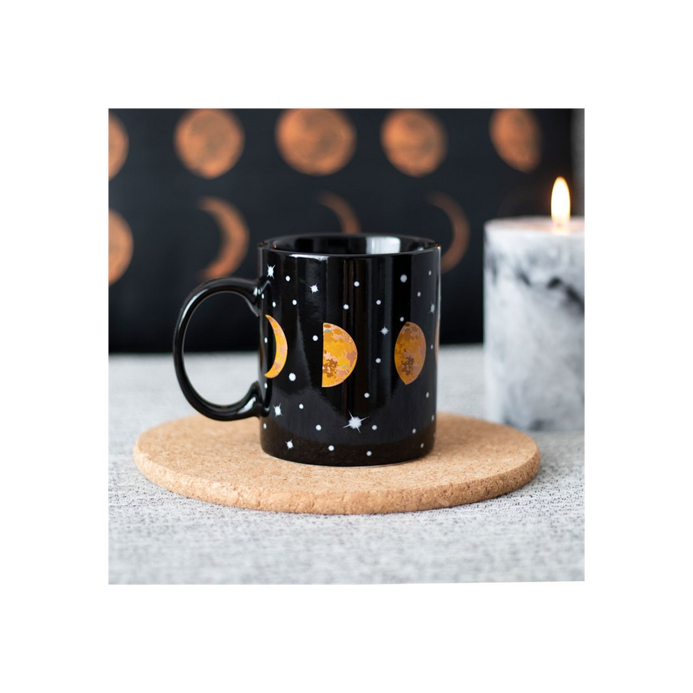 Moon Phases Ceramic Mug - Sip Celestial Harmony - Thesoulmindspirit 