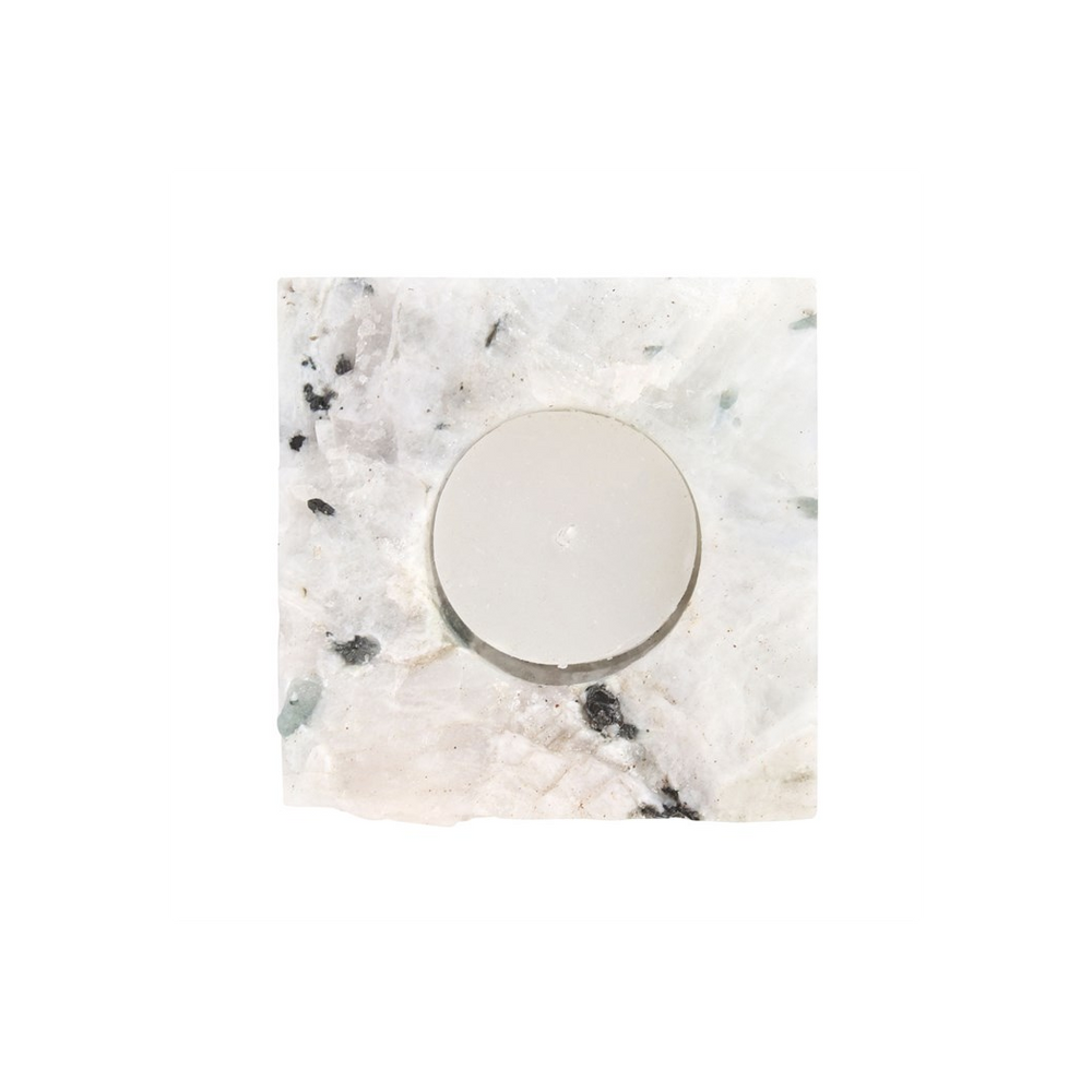 Rainbow Moonstone Candle Holder Illumination - Thesoulmindspirit