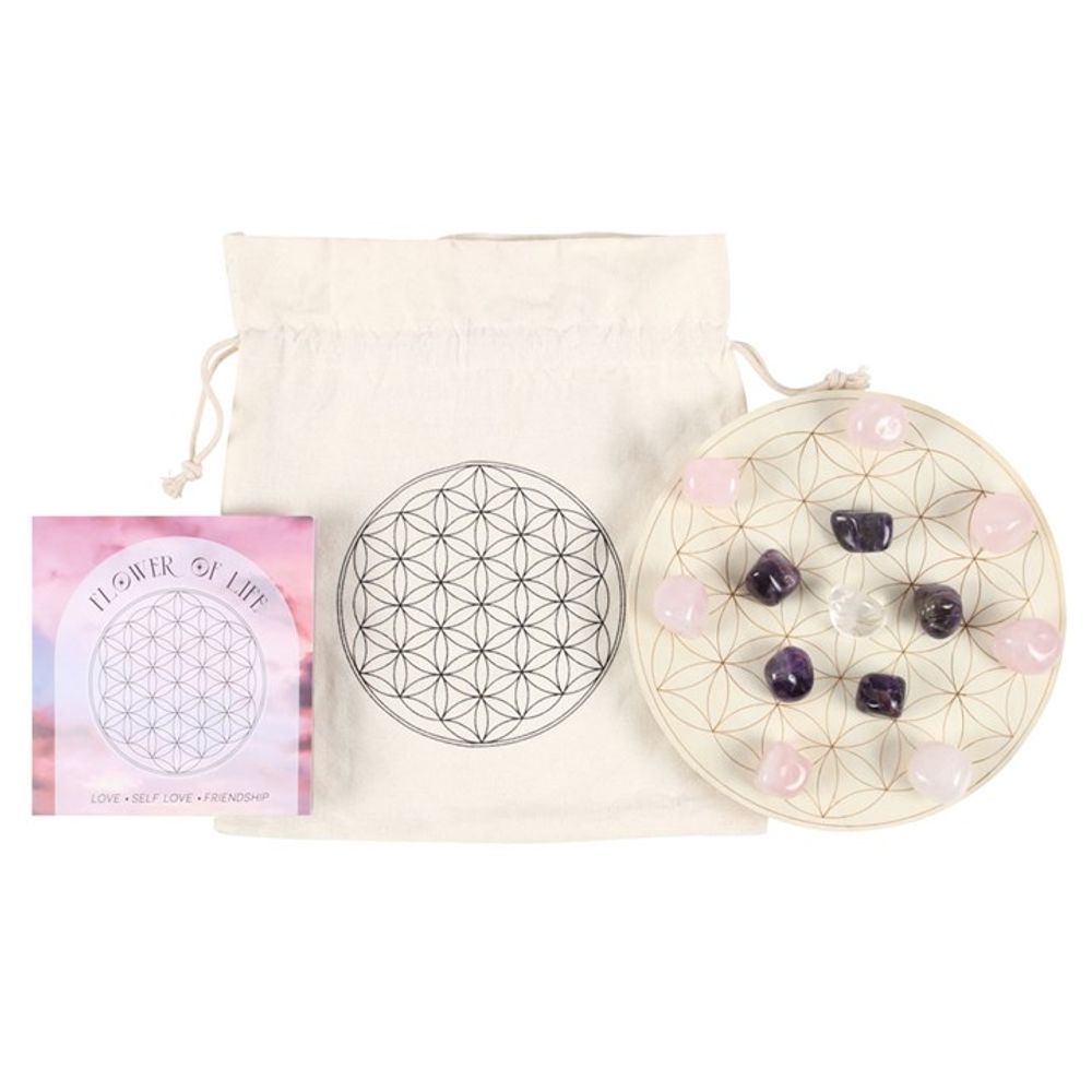 Flower of Life Crystal Grid Set - Sacred Geometry - Thesoulmindspirit