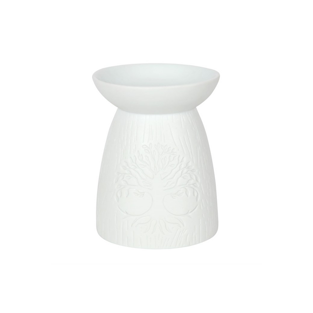 White Ceramic Tree of Life Oil Burner Tranquil - Thesoulmindspirit