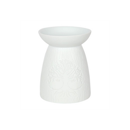 White Ceramic Tree of Life Oil Burner Tranquil - Thesoulmindspirit