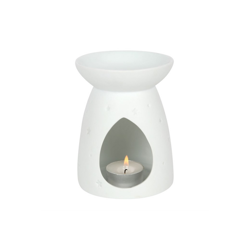 White Ceramic Angel Wings Oil Burner Home Ambiance - Thesoulmindspirit