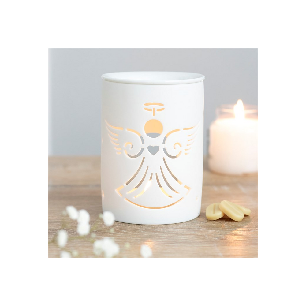 White Angel Cut Out Oil Burner Home Ambiance - Thesoulmindspirit