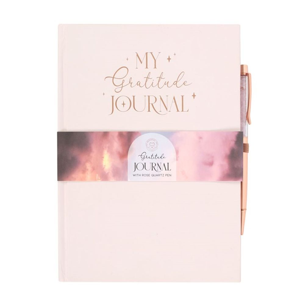 Gratitude Journal with Rose Quartz Pen Cultivate - Thesoulmindspirit