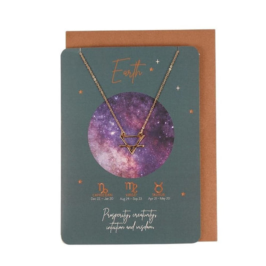 Earth Element Zodiac Necklace Card Jewelry Guide - Thesoulmindspirit