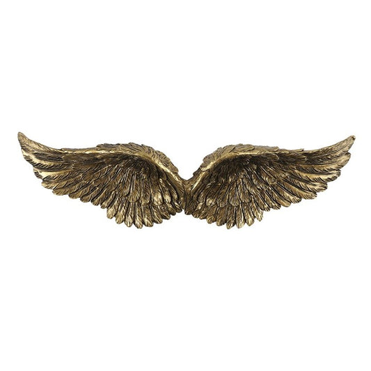 30cm Antique Gold Hanging Angel Wings Decor - thesoulmindspirit.com