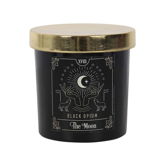 The Moon Black Opium Tarot Candle Embrace Mystery - Thesoulmindspirit