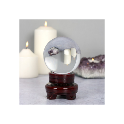 8cm Crystal Ball with Stand Enchanting Divination - thesoulmindspirit