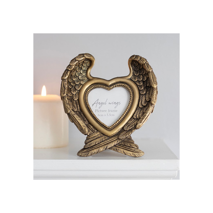Antique Gold Angel Wing Photo Frame Grace - thesoulmindspirit