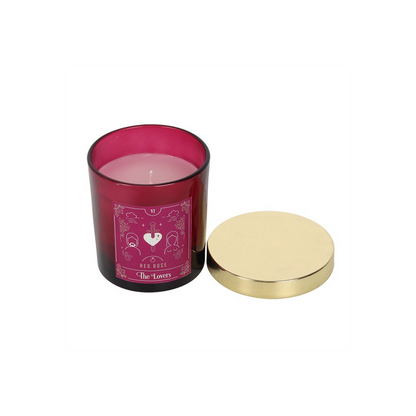 The Lovers Red Rose Tarot Candle - Ignite Passion - Thesoulmindspirit