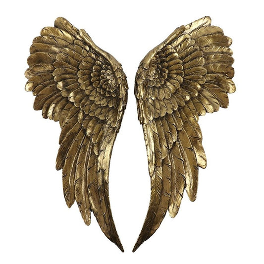 Large Antique Gold Angel Wings - Timeless Elegance - Thesoulmindspirit