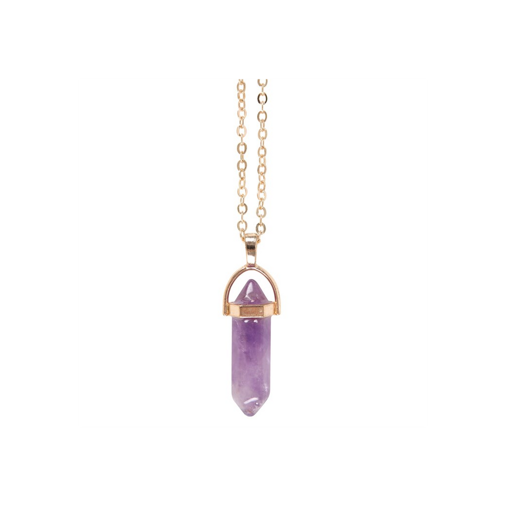 Amethyst Crystal Necklace Card Unearth the Power - thesoulmindspirit