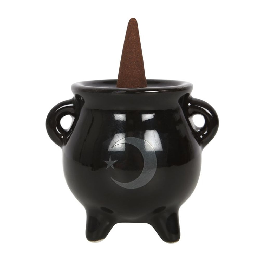 Mystical Moon Cauldron Ceramic Incense Holder - Thesoulmindspirit